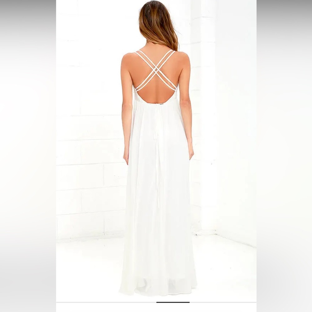 Lulus Flutter Freely White Maxi Dress - Picture 2 of 5